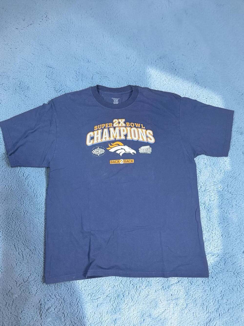 Vintage Reebok Denver Broncos 2X Super Bowl Champions T-Shirt